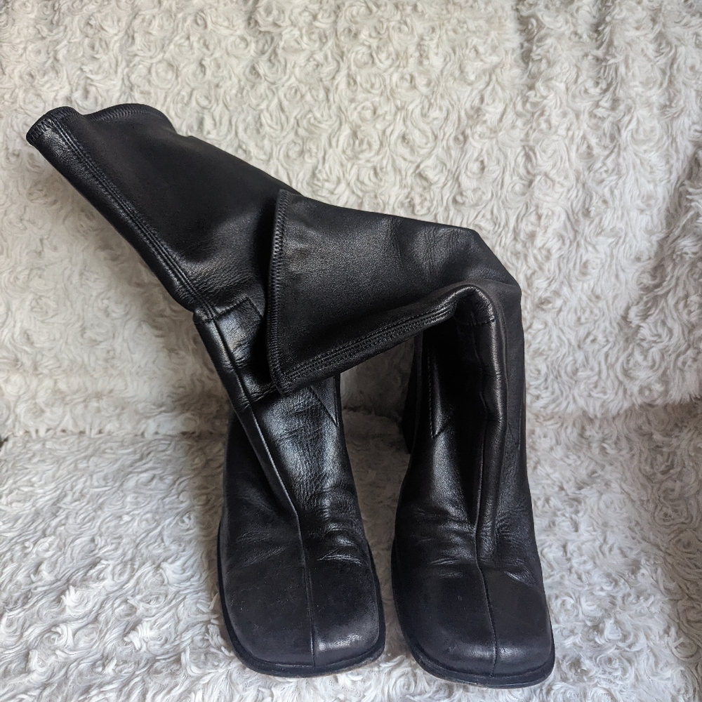 PRADA black leather mid calf boot sz 9.5 - Picture 9 of 16